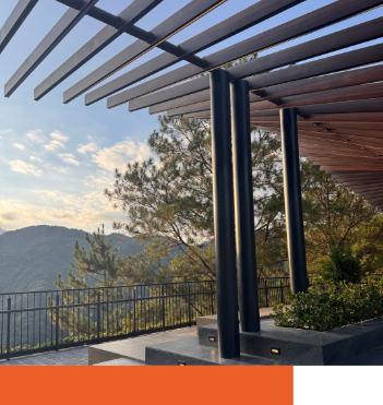 pergola bioclimatique acier artisan LED éclairée